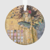  Vissen Vrouw Gothic Classic Ornament (achterkant)