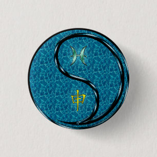 Vissen & Water Aap Ronde Button 3,2 Cm