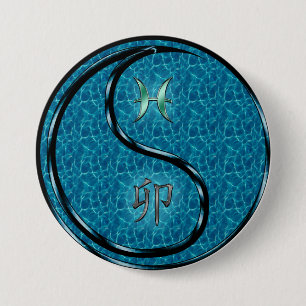 Vissen & Water Konijn Ronde Button 7,6 Cm