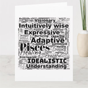 Vissen Woordwolk Sterrenbeeld Inspiratie Kaart