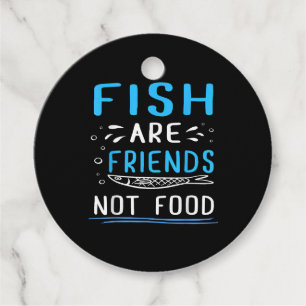Vissen zijn vrienden niet eten TShirt Fisherman Sh Bedankjes Labels