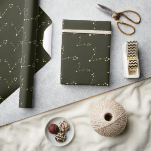 Vissen Zodiac Constellation Dark Birthday Spirit Cadeaupapier