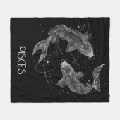 Vissen Zodiac Constellation Fleece Deken (Voorkant (Horizontaal))