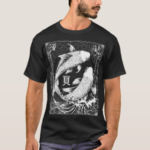 Vissen Zodiac Japanse kunst   Dual Koi Fish Easter T-shirt