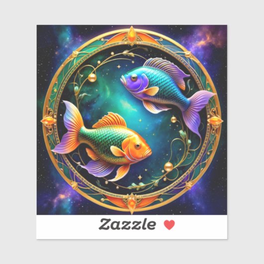 Vissen Zodiac Stickers, Hemelse Zodiac Sticker (Vel)