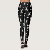 Vissen Zodiac Symbool en Sterrenpatroon Leggings (Achterkant)