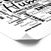 Vissen Zodiac Word Cloud Inspiration Square (L) Perfect Poster (Hoek)