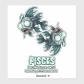 Vissen Zombie Sticker (Vel)