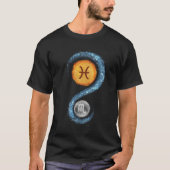 Vissen Zon Schorpioen Maan Zodiac teken T-shirt (Voorkant)