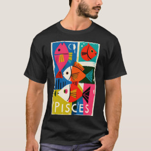 Vissen Zwemmen Door Sterrenlicht Abstracte Dierenr T-shirt