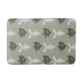 Vissen zwemmen Grafische bruine grijs op elke kleu Badmat (Voorkant)