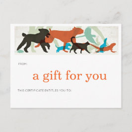 Vissen zwemmen vogels vliegen honden lopen huisdie briefkaart