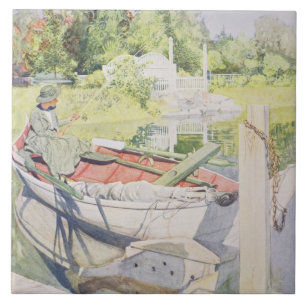 Vissende 1909 tegeltje