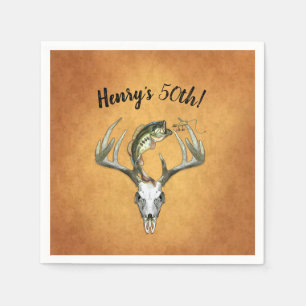 Vissende 50e verjaardag van de jacht servet