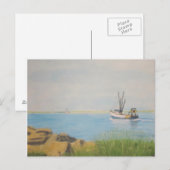 Vissende Boat - Galilee RI Briefkaart (Voorkant / Achterkant)