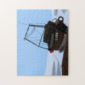 Vissende boat legpuzzel (Verticaal)