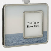 Vissende boot verzilverd kader ornament (Rechts)