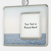 Vissende boot verzilverd kader ornament (Links)