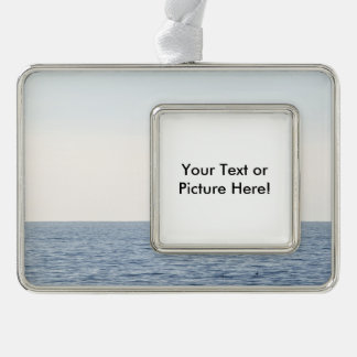 Vissende boot verzilverd kader ornament