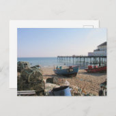 Vissende boten bij Bognor Regis Sussex UK Briefkaart (Voorkant / Achterkant)