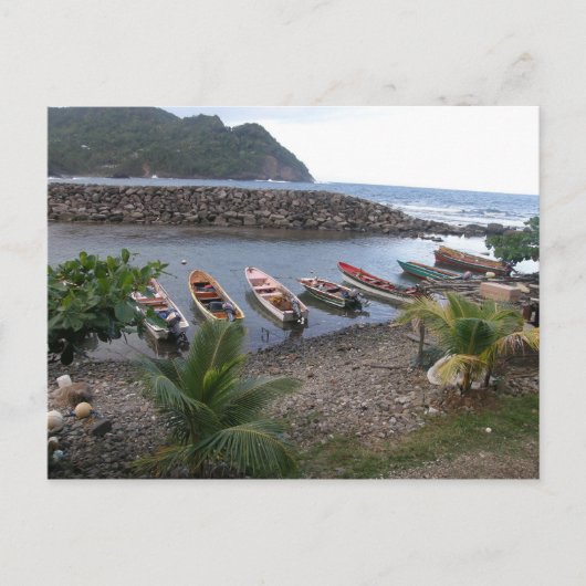 Vissende boten briefkaart (Voorkant)