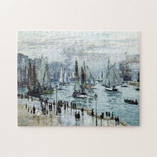 Vissende boten die de Harbour Monet Fine Art verla Legpuzzel (Horizontaal)