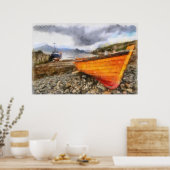 Vissende boten op Elgol Poster (Keuken)