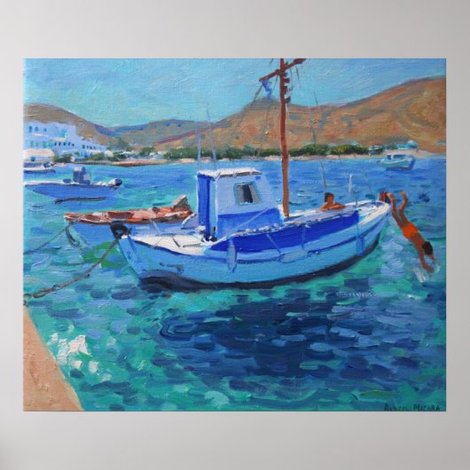 Vissende boten poster (Voorkant)