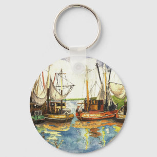 Vissende boten sleutelhanger
