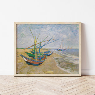 Vissende boten   Vincent Van Gogh Poster