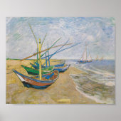 Vissende boten | Vincent Van Gogh Poster (Voorkant)