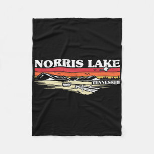 Vissende Camping Lake Vacation Norris Lake Fleece Deken