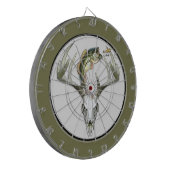 Vissende jachtbont vis dartbord (Voorkant Links)