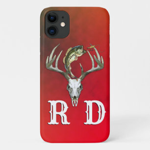 Vissende jachtmonogram iPhone 11 hoesje