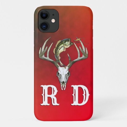 Vissende jachtmonogram Case-Mate iPhone case (Achterkant)