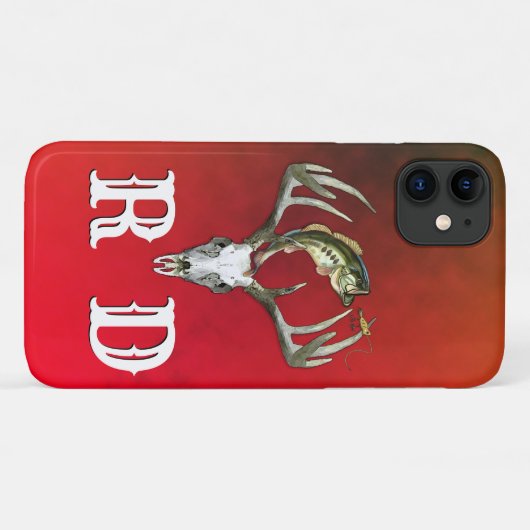 Vissende jachtmonogram Case-Mate iPhone case (Achterkant (horizontaal))