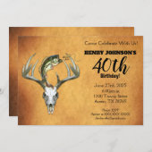 Vissende jachtthema 40e verjaardag kaart (Voorkant / Achterkant)