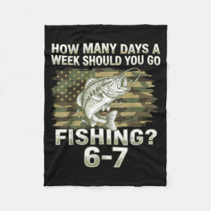 Vissende Jongen USA Vlag Baars Vis Camouflage Fleece Deken