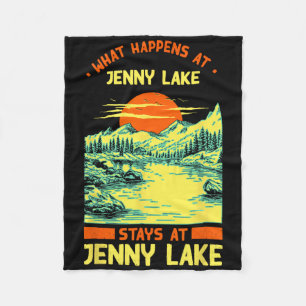 Vissende kampeermeren Vacation Jenny Lake Fleece Deken