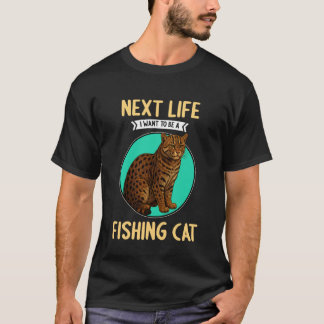 Vissende Katten Volgend Leven Ik Wil een Vissende  T-shirt