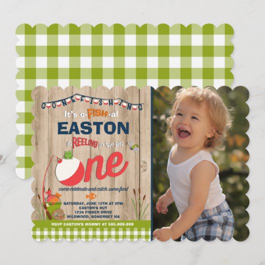 Vissende uitnodiging op zaterdag (Voorkant / Achterkant)