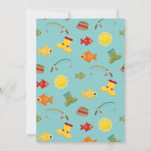 Vissende uitnodiging van de Birthday Party (Achterkant)