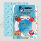 Vissende verjaardag kaart (Voorkant / Achterkant)