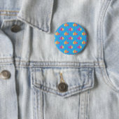 Vissenpatroon zwemmen ronde button 5,7 cm (In situ)