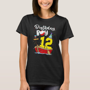 Visser 12e verjaardag Jongen Vissen 12 Jaar Oud Th T-shirt
