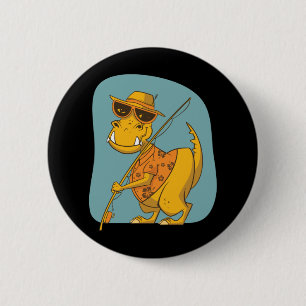 Visser Dinosaurus  Ronde Button 5,7 Cm