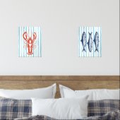 Visser esthetische kust nautische muurkunst sets (Slaapkamer)