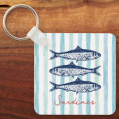 Visser Esthetische Sardines Stripes Sleutelhanger (Voorkant)