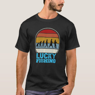 Visser Evolutie Sarcastisch Baars Geluk Vissen Naa T-shirt