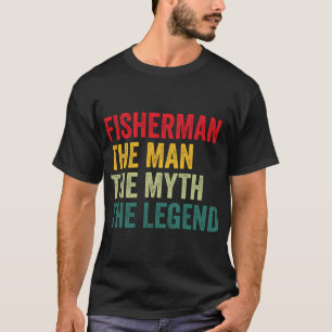 Visser Geschenk voor Mannen, Man Mythe Visser Lege T-shirt